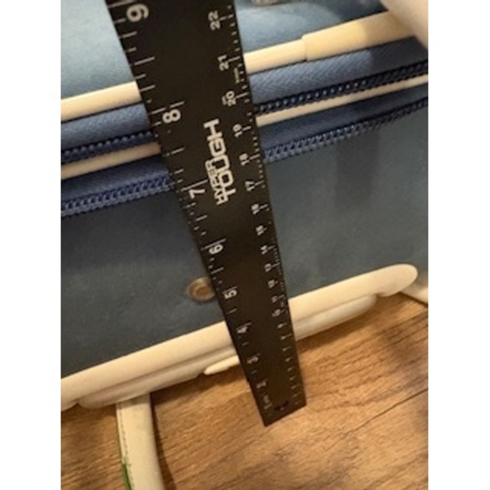 Diane von Furstenberg Rolling Suitcase Blue White Trim Carry On Luggage 19 Inch - Picture 6 of 15